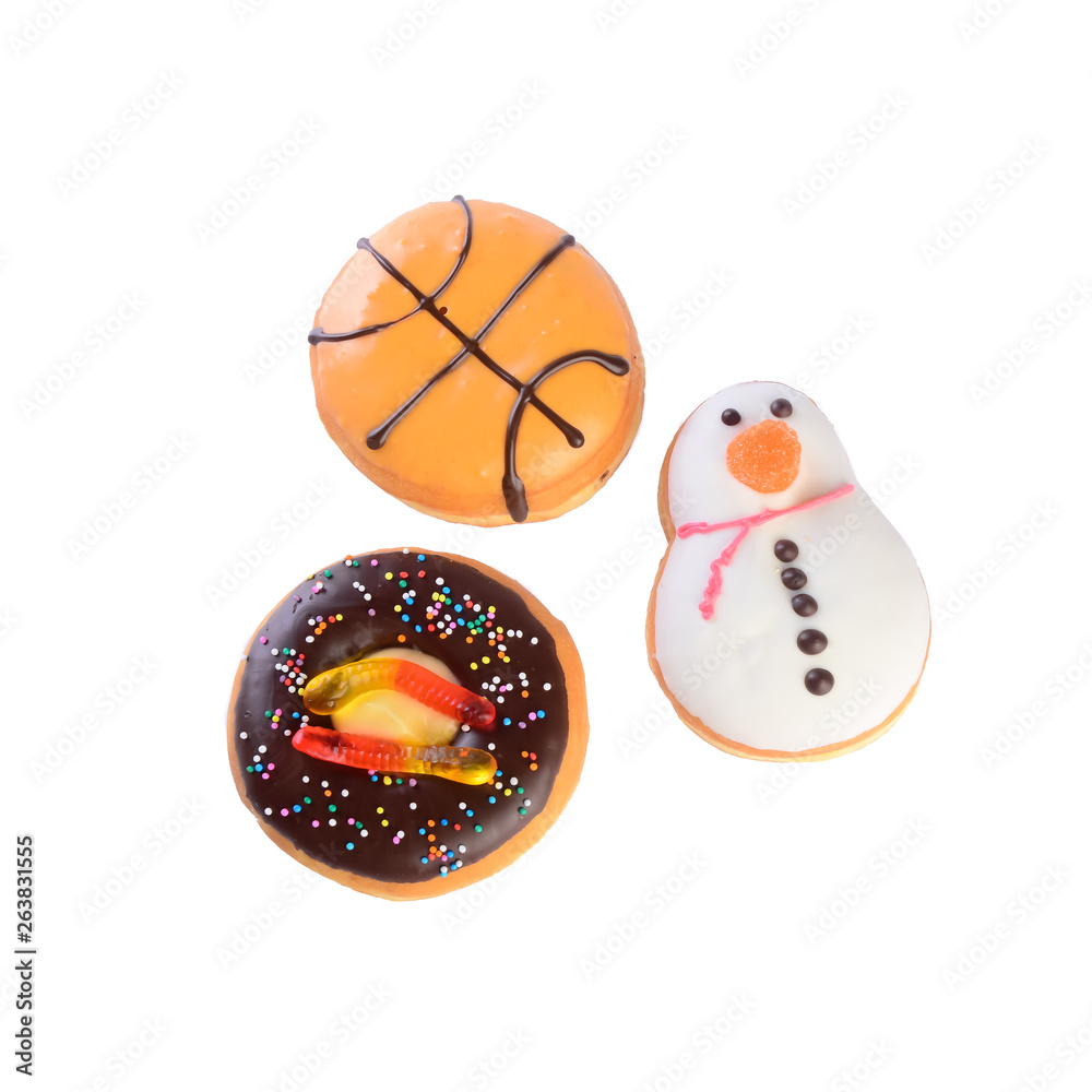 Obraz premium donut or donut with concept on a background.