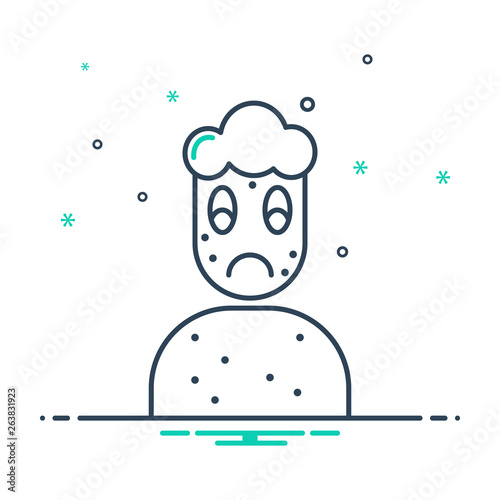 Mix line icon for medical 