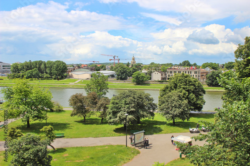 KRAKOW, POLAND - JUNE 19, 2017: View from the Royal Castle Hill