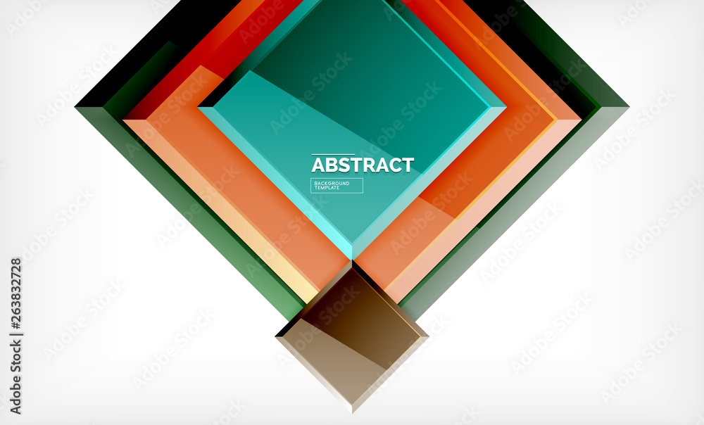 Square abstract background, glossy geometric design Square abstract background, glossy geometric design