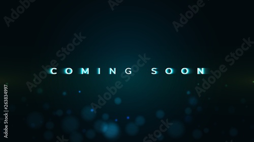 Coming Soon text on Dark Background with motion effect