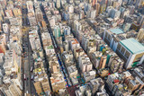Aerial view of Hong Kong downtown city