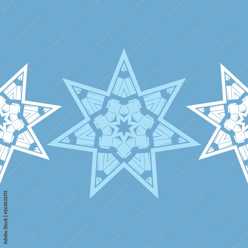 Seamless vector background. Stars with hatching. Hand drawing. Can be used for wallpaper, textile, invitation card, wrapping, web page background.