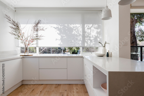 Light bright apartment kitchen