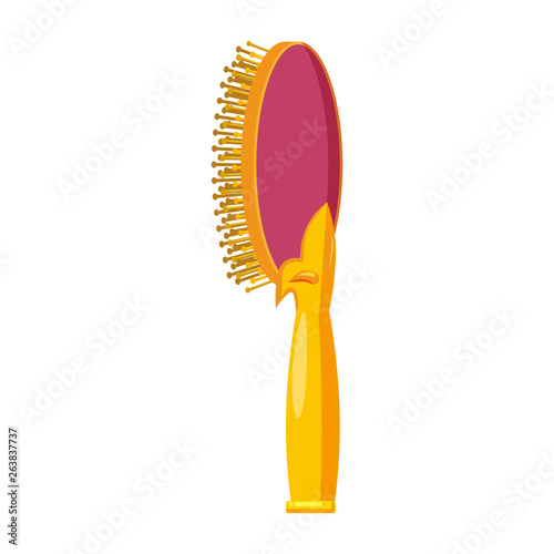 Princess Hairbrush, Beauty Attribute, Cartoon Style Vector
