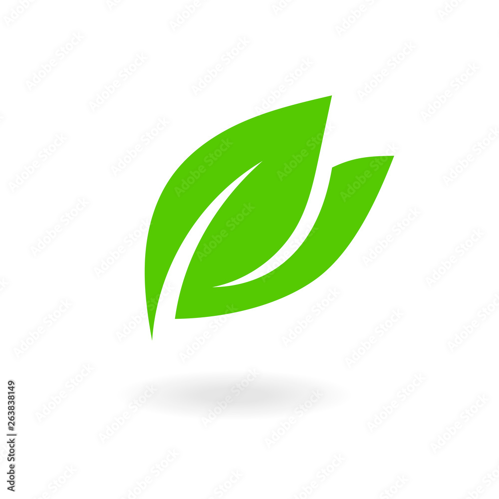 Green leaf sign. Flat leaves icons. Bio plant and tree floral forest concept design. Green leaf sign. Flat leaves icons. Bio plant and tree floral forest concept design.