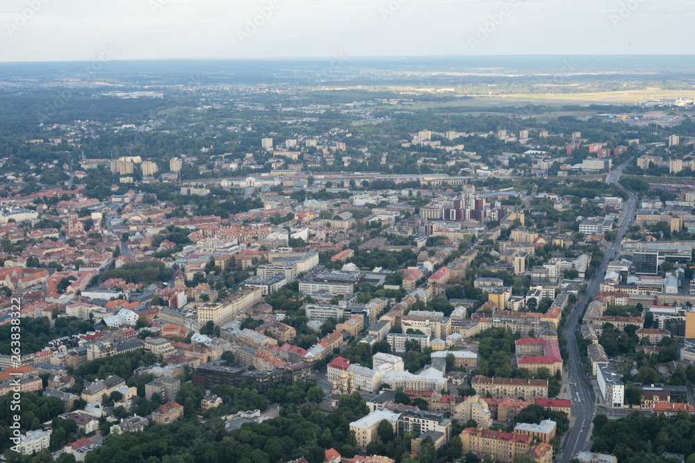 Aerial View Of Vilnius. Aerial View Of Vilnius.