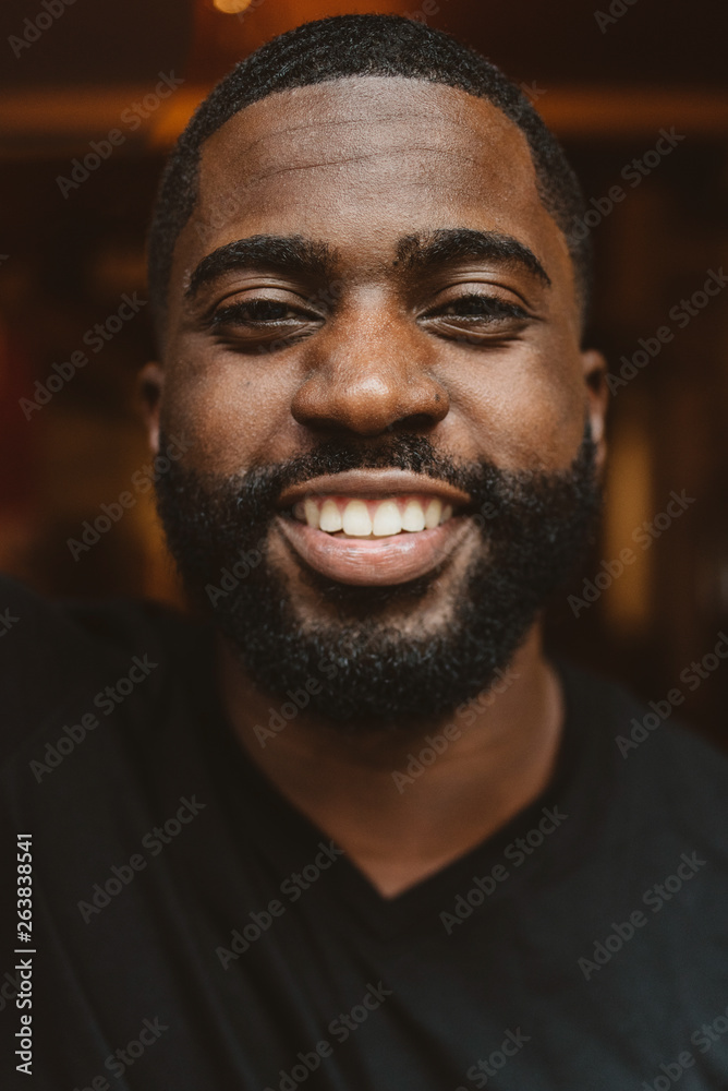 A young black man in the city A young black man in the city