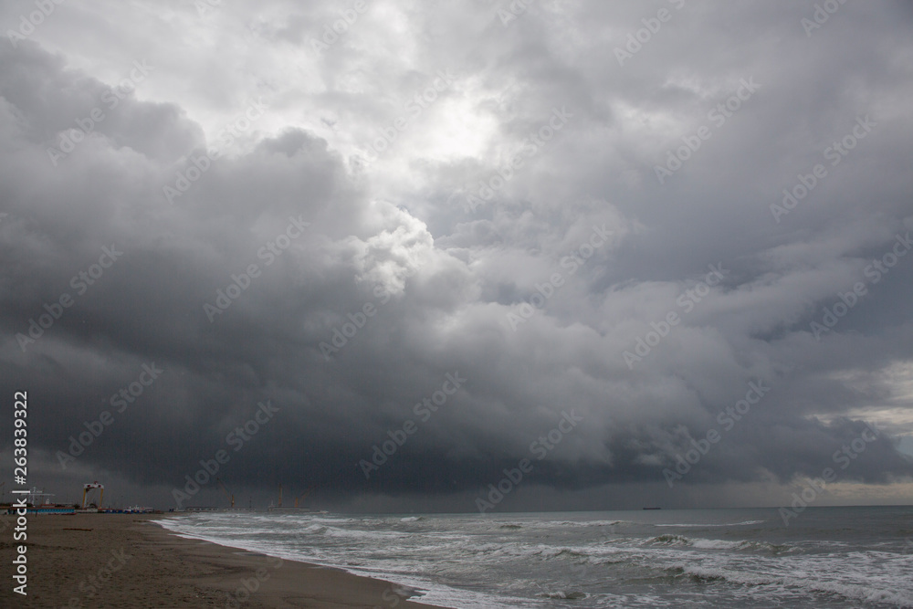 approaching storm marina di carrara tuscany italy approaching storm marina di carrara tuscany italy