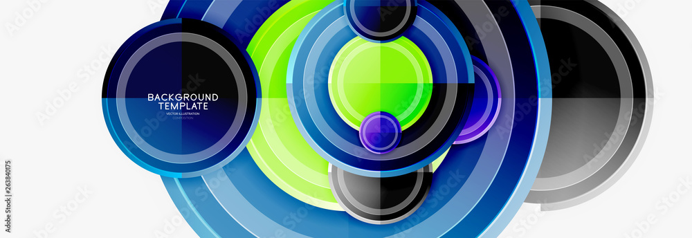 Circular pattern, abstract circles composition