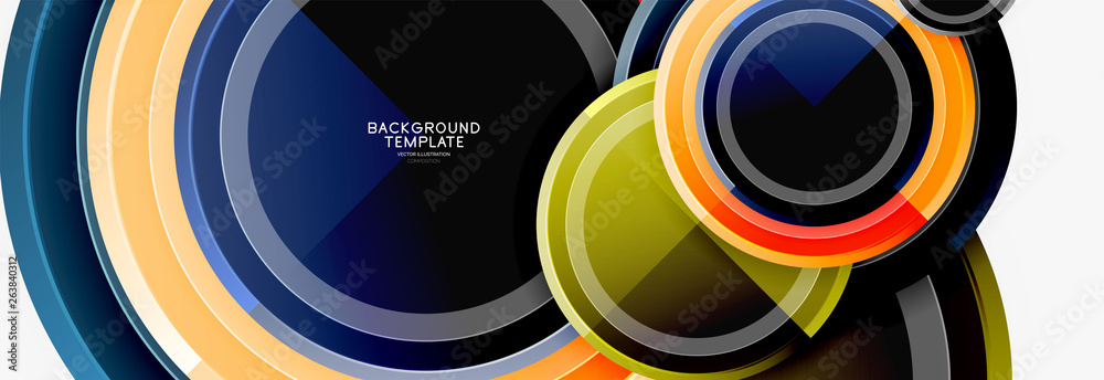 Circular pattern, abstract circles composition Circular pattern, abstract circles composition