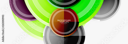 Colorful glossy circles background