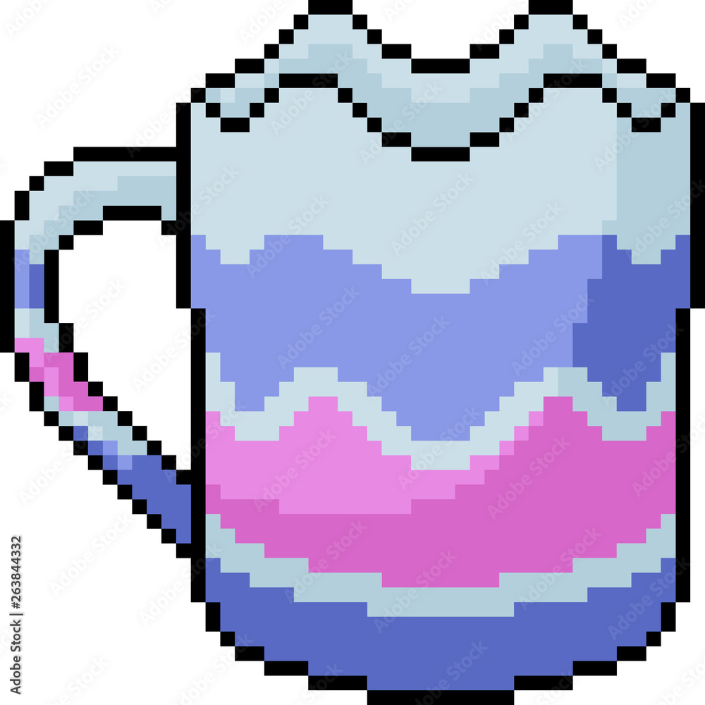 Obraz premium vector pixel art fashion mug