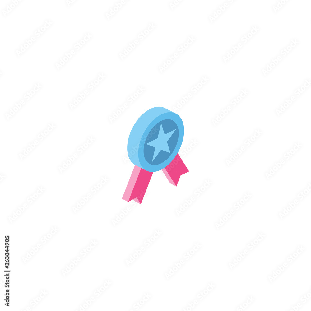 Medal isometric 3d icon. Creative illustration idea. Medal isometric 3d icon. Creative illustration idea.