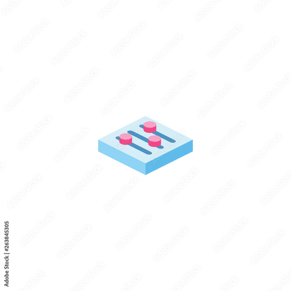 Mixer 3D flat isometric icon symbol. Flat creative illustration idea. Mixer 3D flat isometric icon symbol. Flat creative illustration idea.