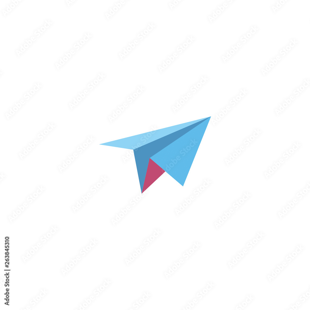 Paper airplane 3D flat isometric icon symbol. Flat creative illustration idea. Paper airplane 3D flat isometric icon symbol. Flat creative illustration idea.