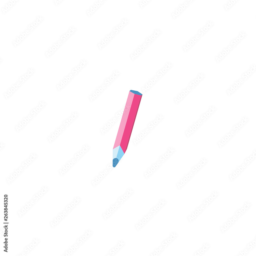 Pencil 3D flat isometric icon symbol. Flat creative illustration idea. Pencil 3D flat isometric icon symbol. Flat creative illustration idea.