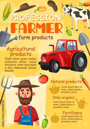 Farmer agronomist, agriculture farm profession