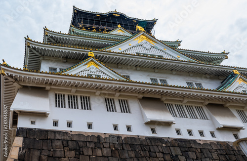 Osaka castle closeup