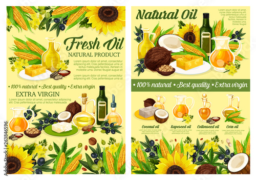Natural cooking oils, organic vegetable oil