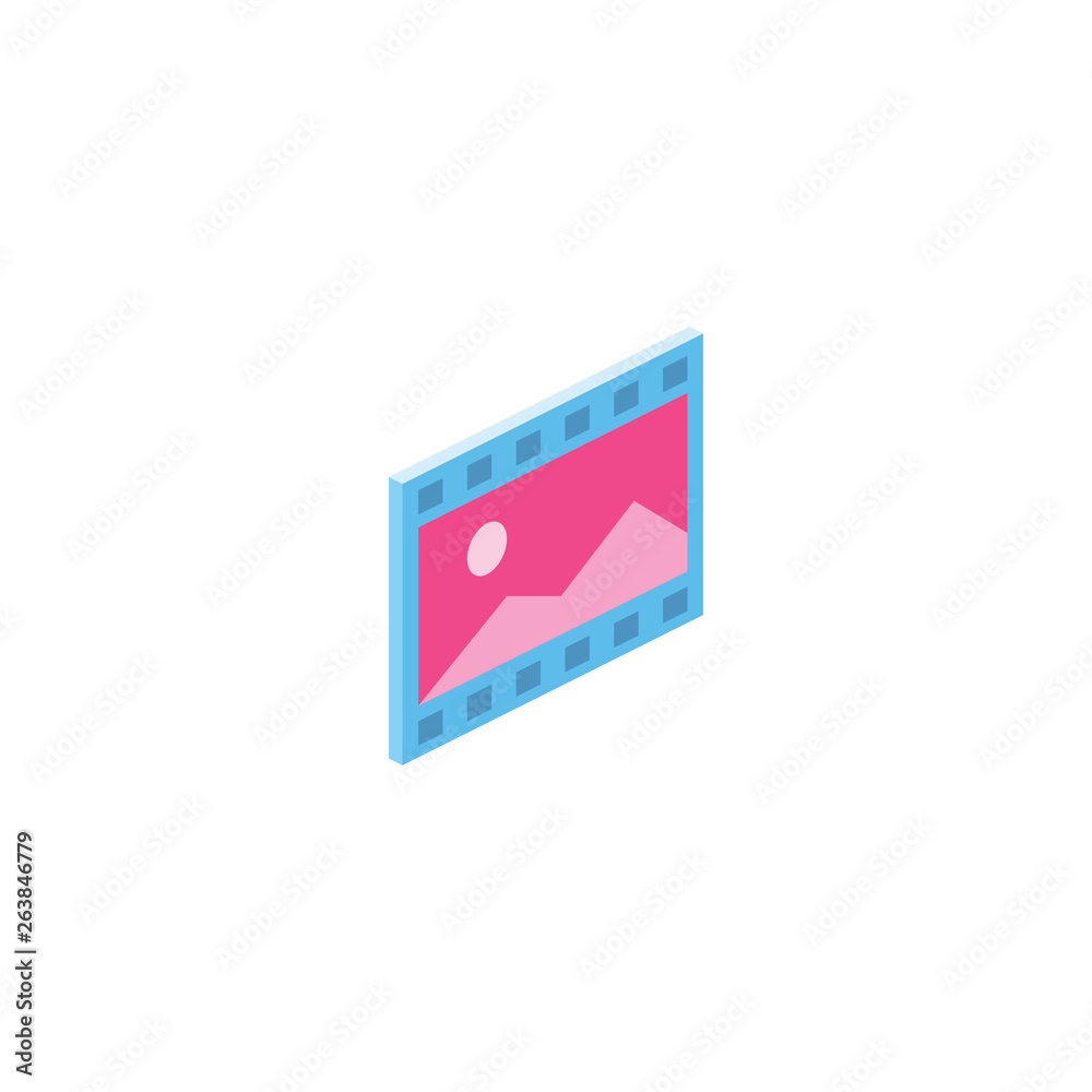 Video frame 3d vector. Creative idea illustration icon. Video frame 3d vector. Creative idea illustration icon.