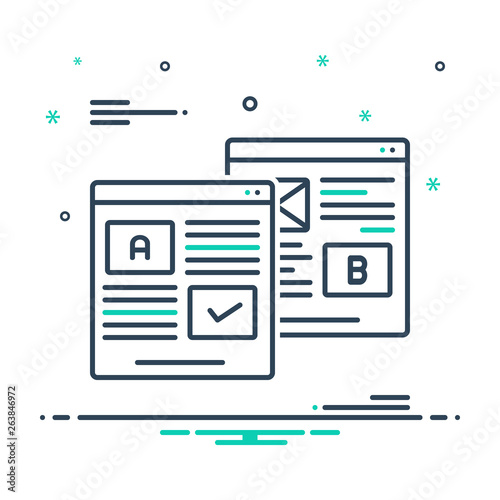 Mix line icon for ab testing