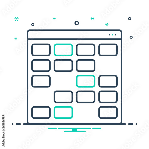 Mix line icon for card 