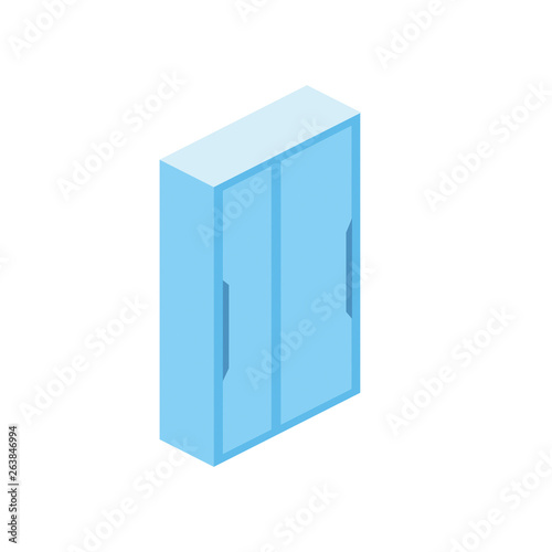 Cupboard 3D Vector Isometric icon