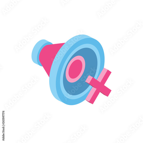 Audio Sound off 3D Vector Isometric icon