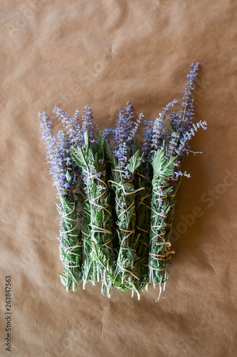grouping of fresh sage smudge sticks