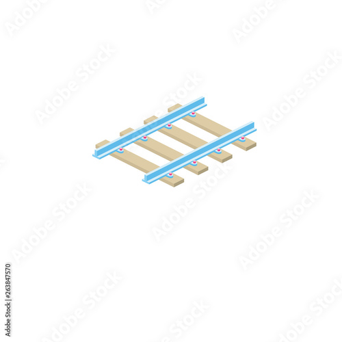 Rails isometric illustrate icon design