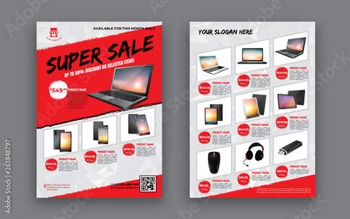 flyer template for Sale Promotion photo