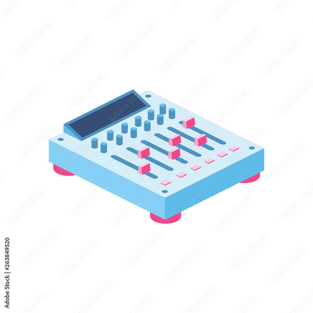 Mixer 3d vector icon isometric pink and blue color minimalism illustrate Mixer 3d vector icon isometric pink and blue color minimalism illustrate