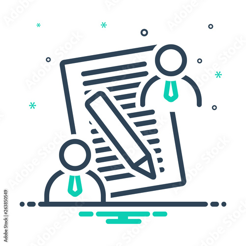 Mix line icon for client brief  