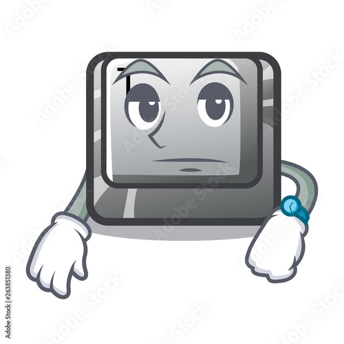 Waiting button T in the mascot shape