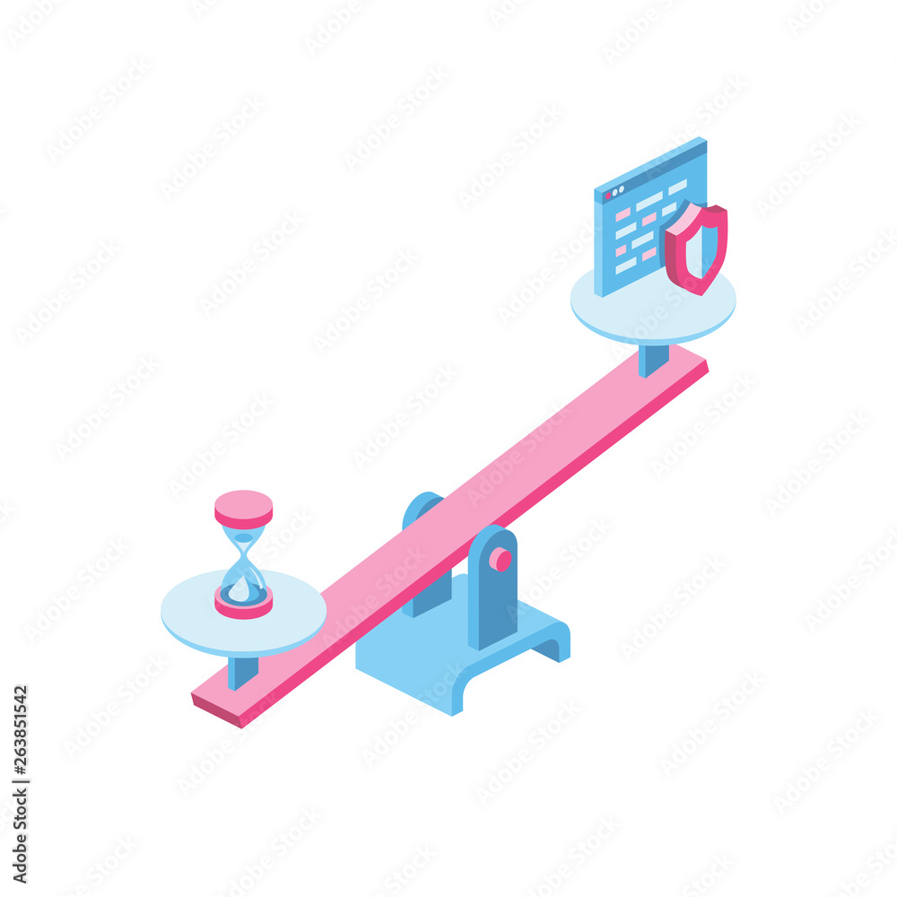 Libra 3d vector icon isometric pink and blue color minimalism illustrate Libra 3d vector icon isometric pink and blue color minimalism illustrate