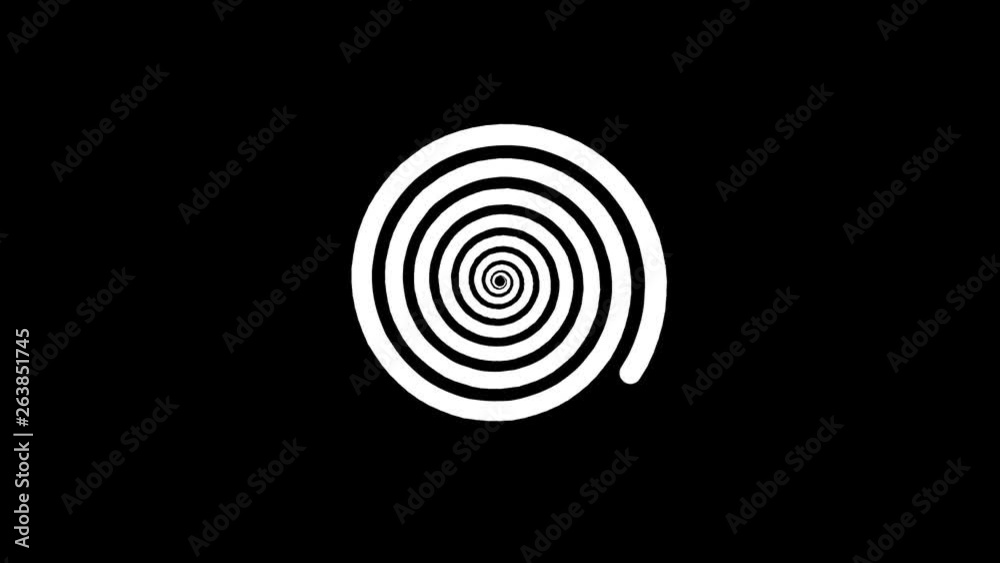 Swirling hypnotic spiral (full HD 1920x1080 30 Fps).