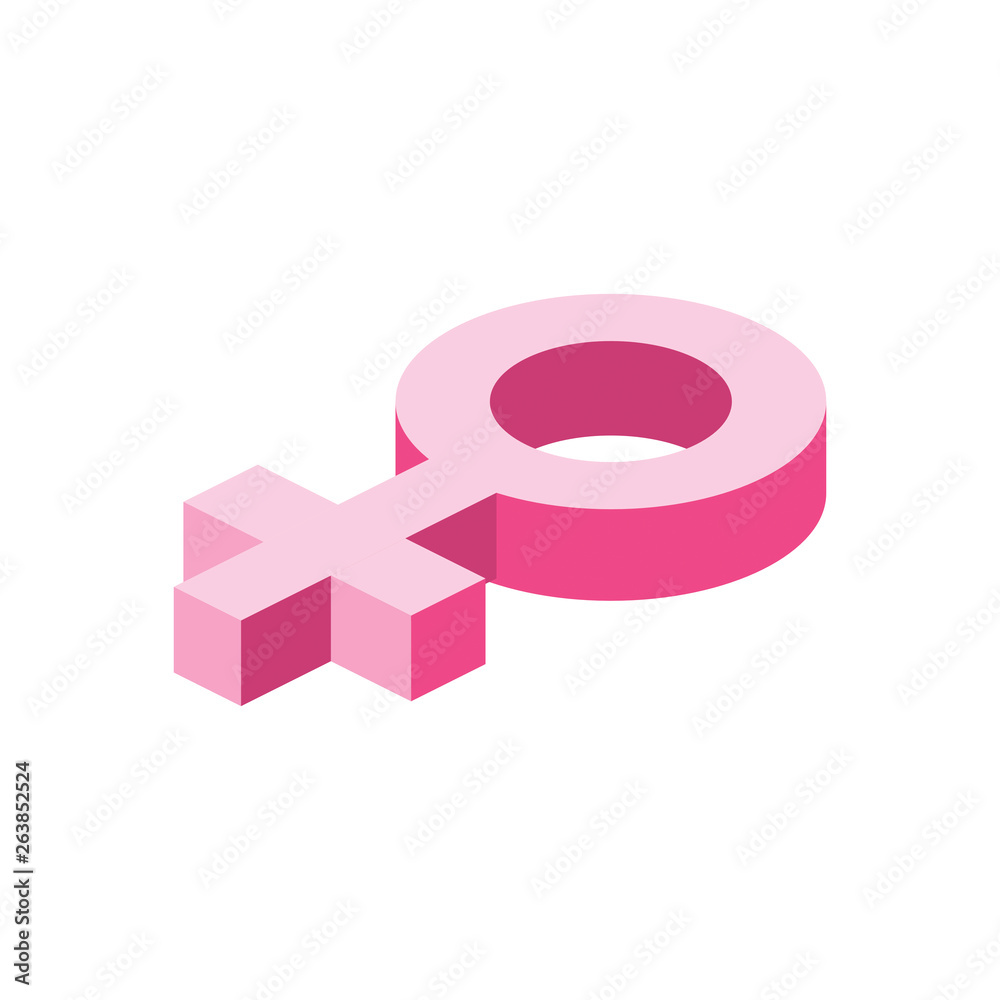 Male and Female 3d vector icon isometric pink and blue color minimalism illustrate Male and Female 3d vector icon isometric pink and blue color minimalism illustrate