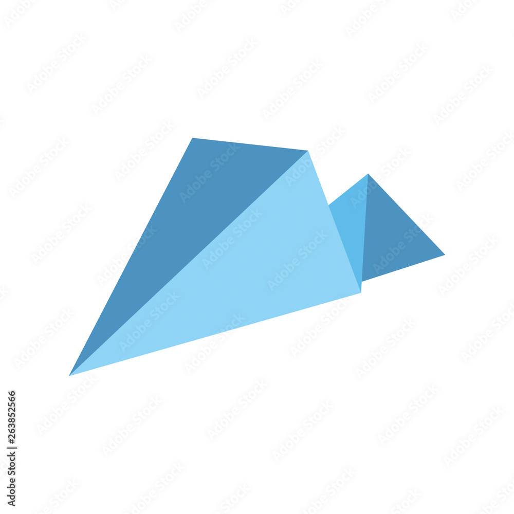 Paper plane vector icon isometric pink and blue color minimalism illustrate Paper plane vector icon isometric pink and blue color minimalism illustrate