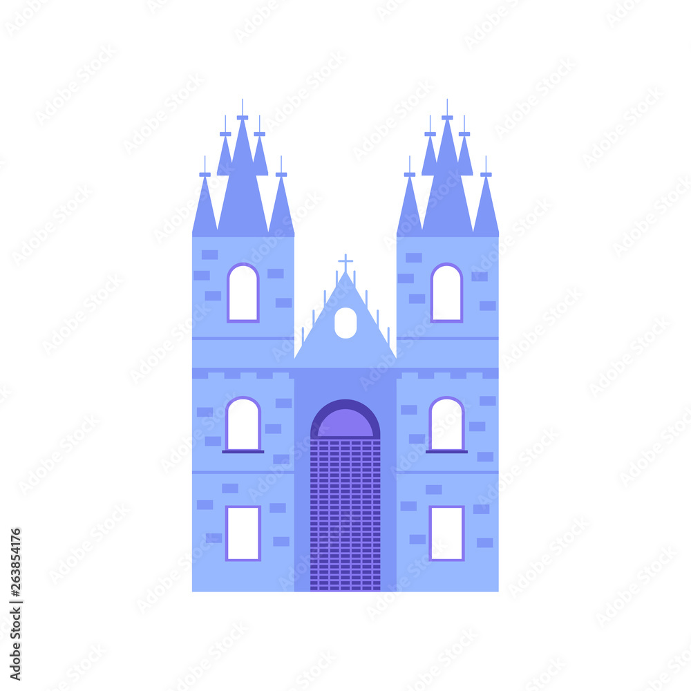 Old and famous Church of Our Lady. Czech architecture city symbol of Czech Republic. Travel banner