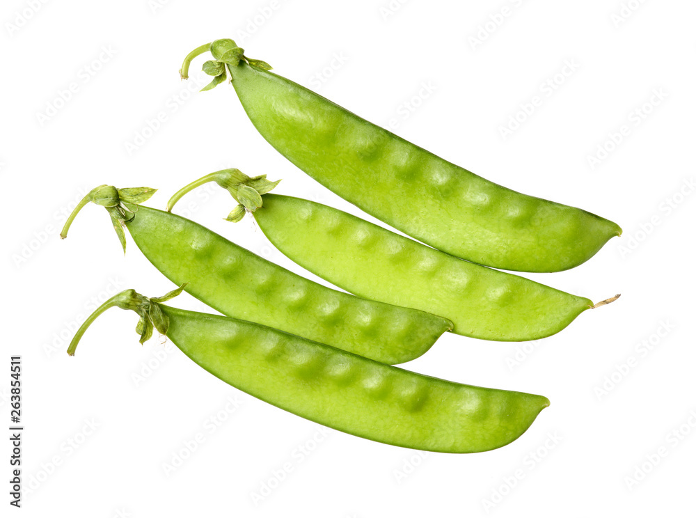 Snow peas isolated on white background Snow peas isolated on white background