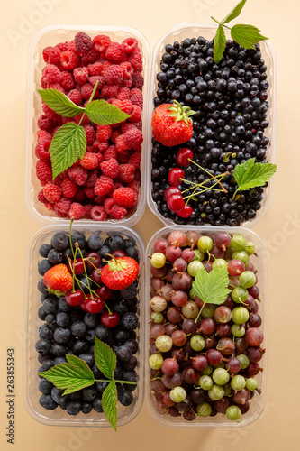 Berries harvest in box