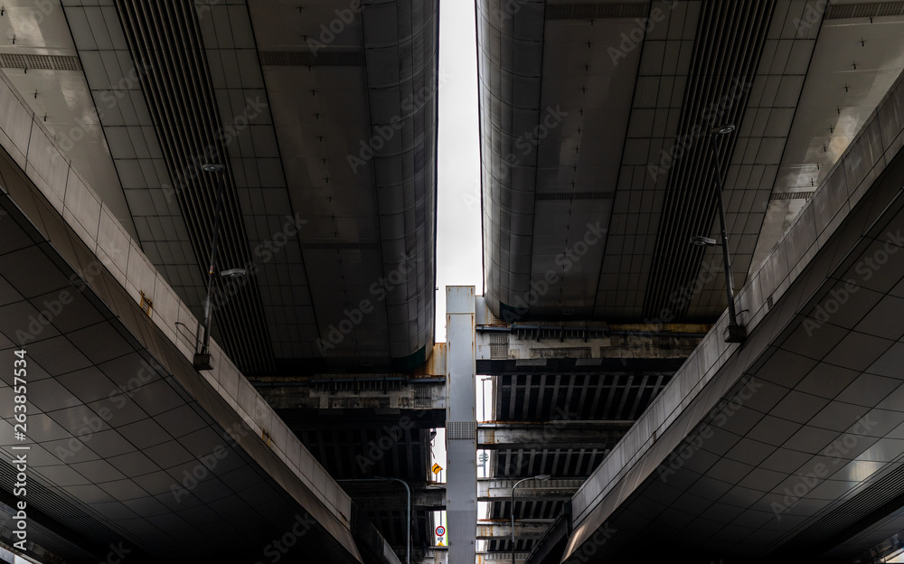 under the highway in Osaka under the highway in Osaka