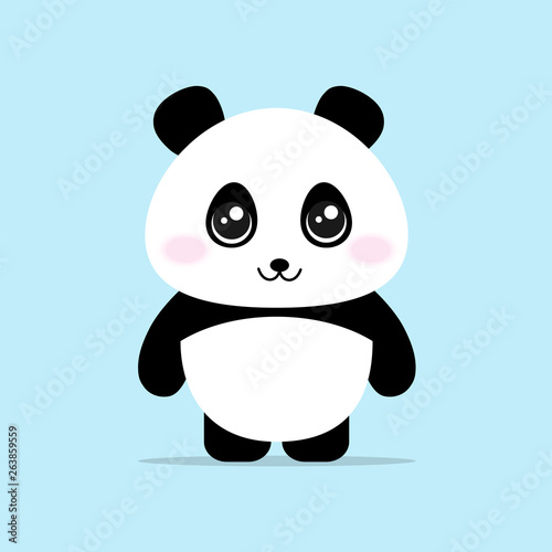 Cute panda cartoon vector. Vector concept illustration for design.