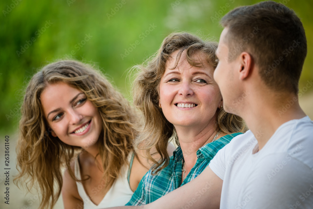 Beauty nature scene with family outdoor lifestyle. Beauty nature scene with family outdoor lifestyle.