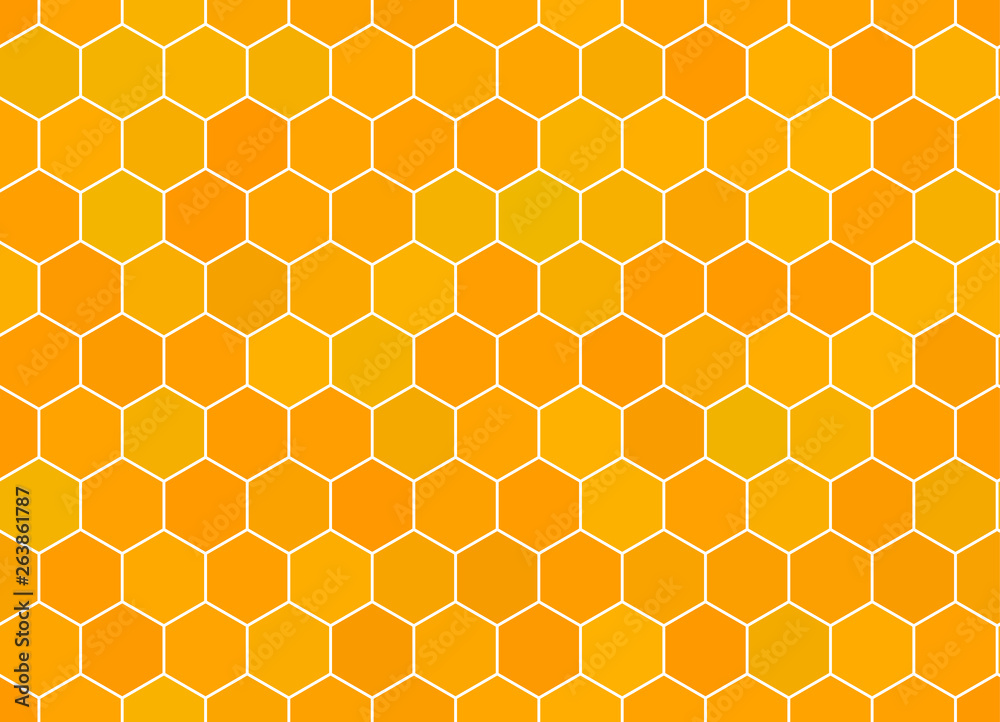 custom made wallpaper toronto digitalHoneycomb seamless orange background. Vector illustration.