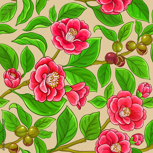 camellia vector pattern