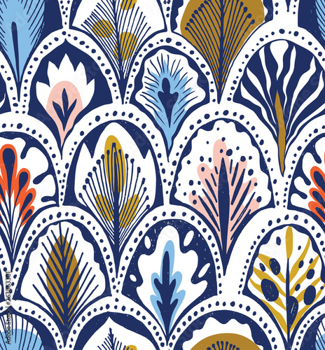 Exotic feather pattern