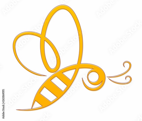 A symbol of the flying stylized bee.