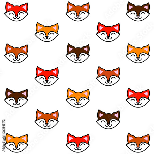 Fototapeta Naklejka Na Ścianę i Meble -  cute cats vector pattern